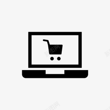 网上购物笔记本电脑图标图标