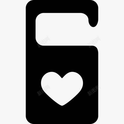 挂在门上的心标志做我的情人图标svg_新图网 https://ixintu.com 做我的情人 挂在门上的心 标志