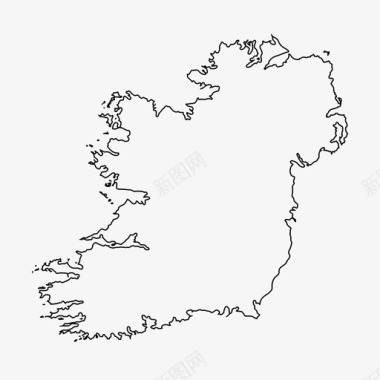 爱尔兰地图都柏林欧洲图标图标