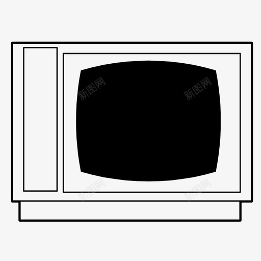 电视娱乐监视器图标svg_新图网 https://ixintu.com 娱乐 屏幕 手表 电视 监视器