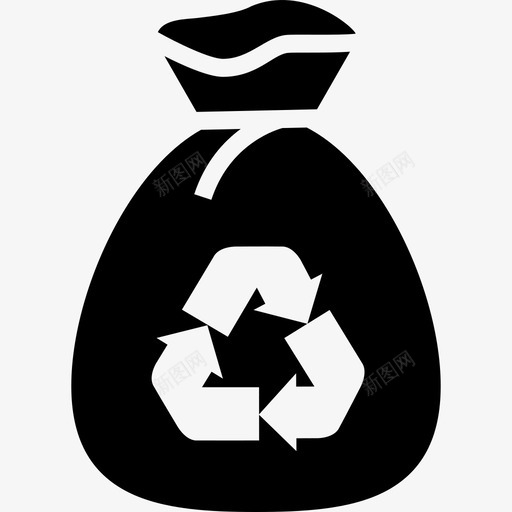 回收袋垃圾塑料袋图标svg_新图网 https://ixintu.com 回收袋 垃圾 塑料袋 废物