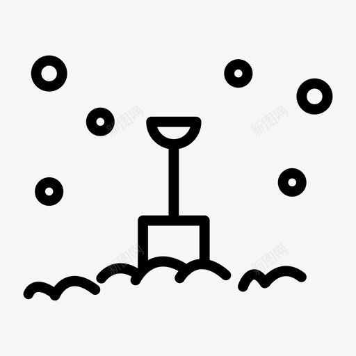 铲子锄头雪图标svg_新图网 https://ixintu.com 冬天 铁锹 铲子 锄头 雪
