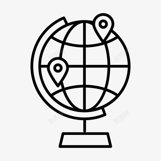 全球地理位置旅游图标svg_新图网 https://ixintu.com 100个图标2017 世界 全球 地理位置 旅游