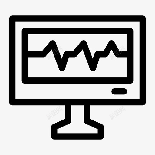 脉搏心跳健康图标svg_新图网 https://ixintu.com 健康 医院 心跳 病人 监护仪 脉搏