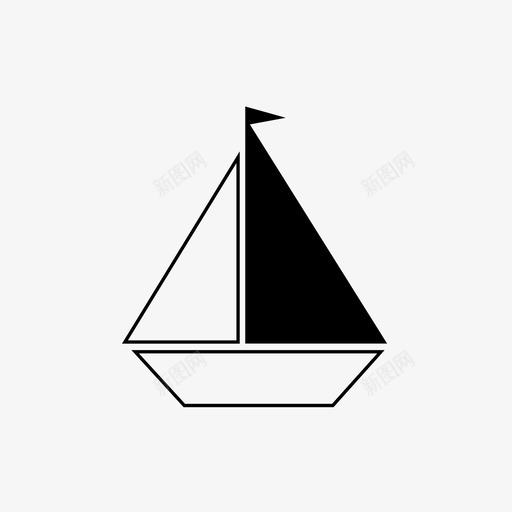 帆船运动图标svg_新图网 https://ixintu.com 帆船 运动