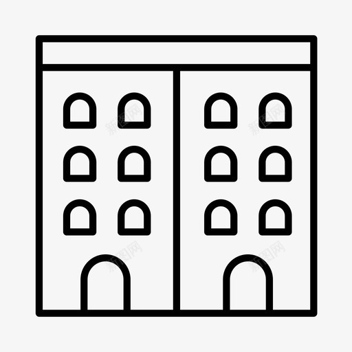 建筑物公寓城市图标svg_新图网 https://ixintu.com 公寓 办公室 城市 城镇 建筑物 房子