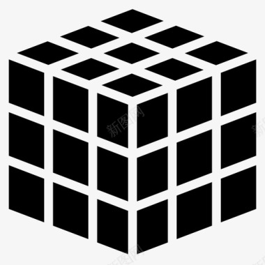 rubiks立方体儿童拼图图标图标