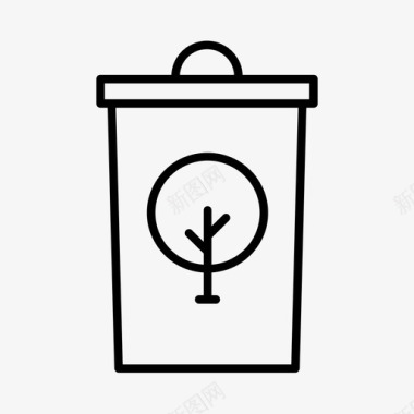 堆肥箱生态环境图标图标