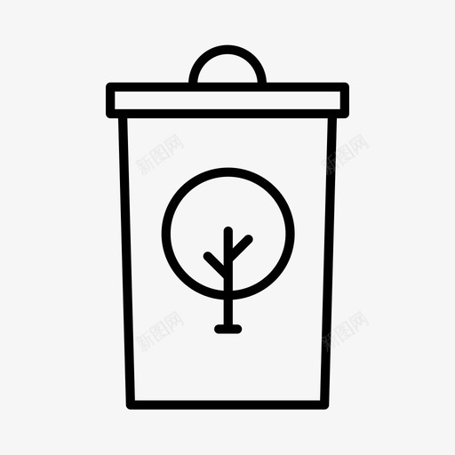 堆肥箱生态环境图标svg_新图网 https://ixintu.com 可再生能源 可持续发展 堆肥箱 环境 生态 绿色能源