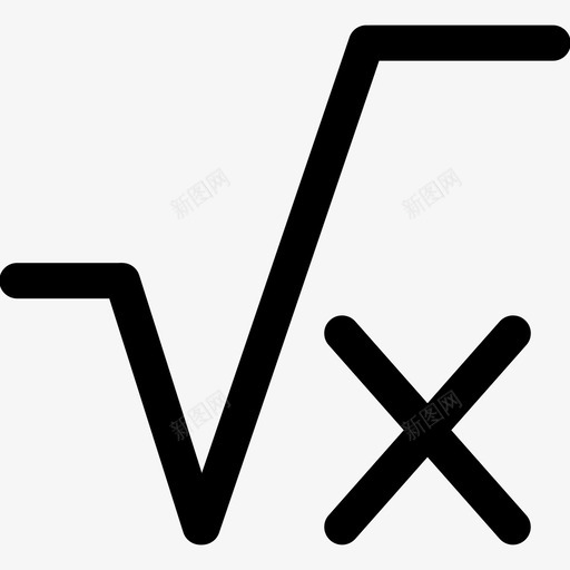 平方根计算数学图标svg_新图网 https://ixintu.com 基本用户界面 平方根 数学 计算