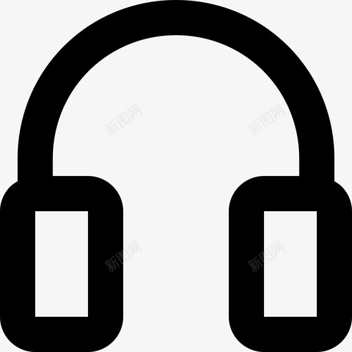 耳机小工具电子产品平滑线条图标svg_新图网 https://ixintu.com 小工具 电子产品平滑线条图标 耳机