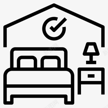 客房可用住宿酒店图标图标