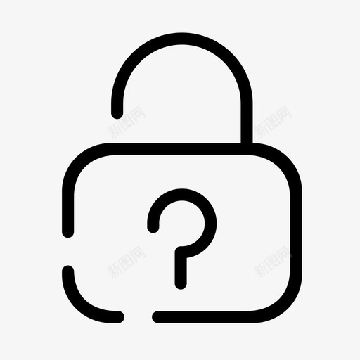 线性图标-锁svg_新图网 https://ixintu.com 线性图标-锁 锁 开锁 锁定