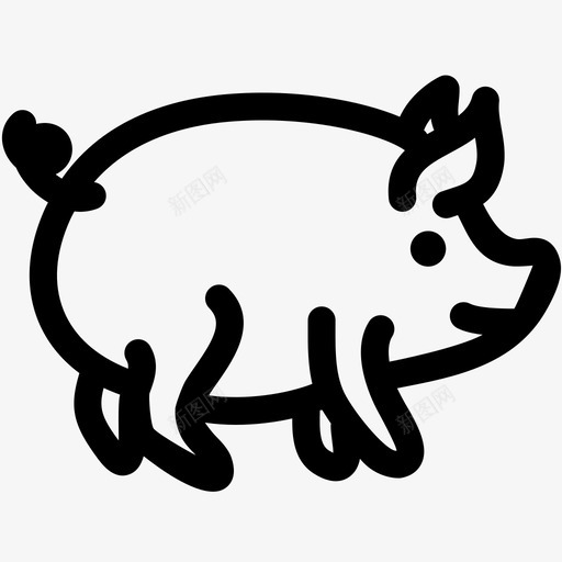 猪动物宠物图标svg_新图网 https://ixintu.com 动物 宠物 小猪 猪 猪脸 食物轮廓集2