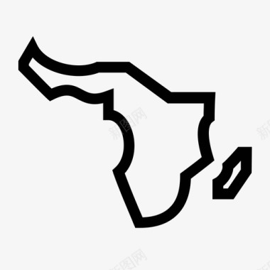 撒哈拉沙漠以南非洲国家地图图标图标
