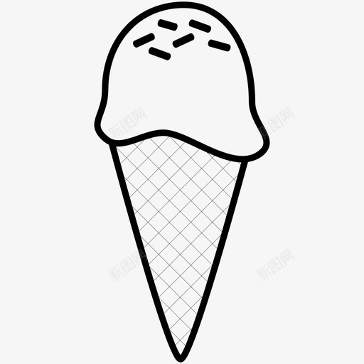 冰淇淋甜点食物图标svg_新图网 https://ixintu.com 冰淇淋 冰淇淋蛋卷 甜点 甜食 食物