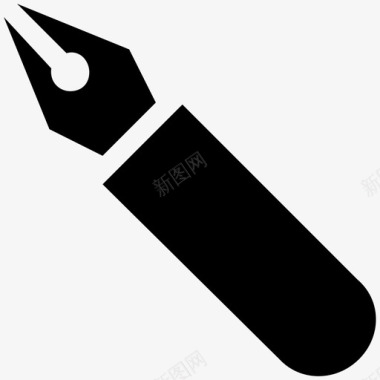 钢笔墨水笔签名图标图标