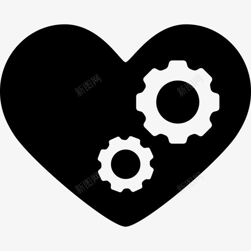 发条的心符号做我的情人图标svg_新图网 https://ixintu.com 做我的情人 发条的心 符号