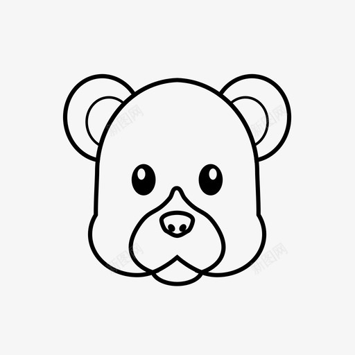 小熊动物表情符号图标svg_新图网 https://ixintu.com 动物 小熊 快乐 表情符号