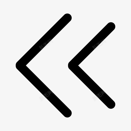 双箭头-左-0svg_新图网 https://ixintu.com 双箭头-左-0