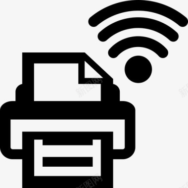 wifi打印机设备网络图标图标