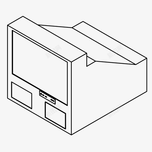 电视娱乐监视器图标svg_新图网 https://ixintu.com 娱乐 屏幕 手表 电视 监视器