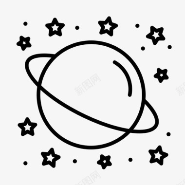 行星星系外太空图标图标