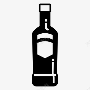 伏特加瓶酒精酒图标图标