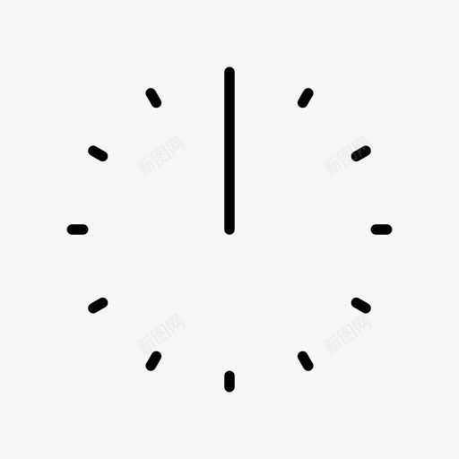 十二点小时时间图标svg_新图网 https://ixintu.com 十二点 小时 时间 简单的时钟