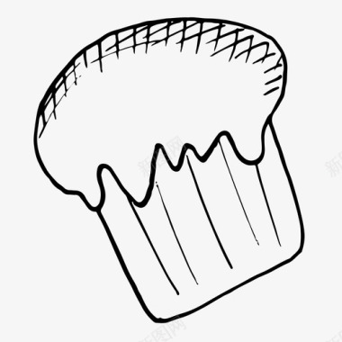 松饼小面包纸杯蛋糕图标图标