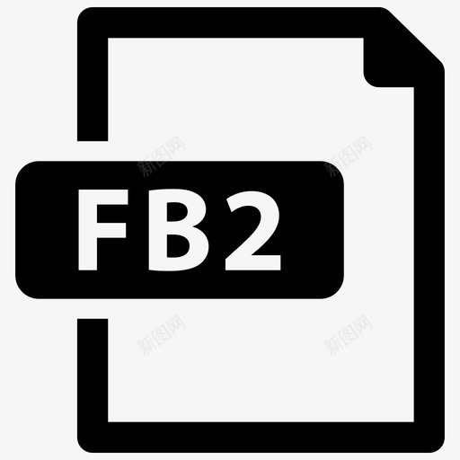 fb2文件扩展名格式图标svg_新图网 https://ixintu.com fb2文件 扩展名 文件格式 格式