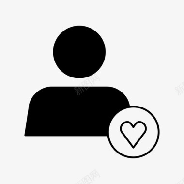 心脏用户帐户收藏夹图标图标