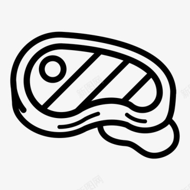 牛排牛肉脂肪图标图标