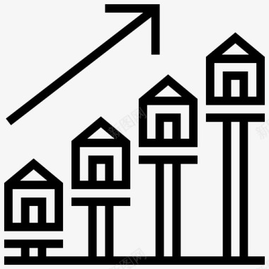 房地产房屋通货膨胀图标图标