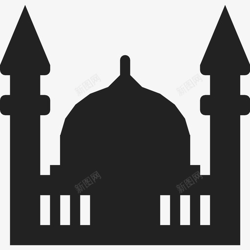 清真寺建筑穆斯林祈祷图标svg_新图网 https://ixintu.com 宗教 清真寺建筑 祈祷 穆斯林