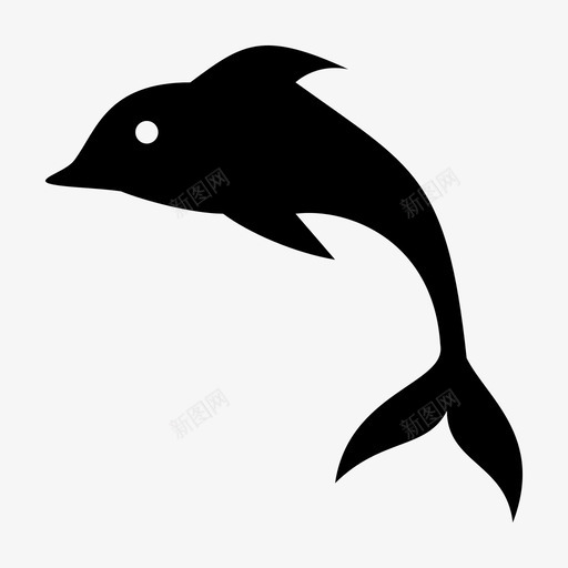 海豚哺乳动物海洋图标svg_新图网 https://ixintu.com 哺乳动物 海洋 海豚 游泳