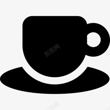 一杯咖啡在餐厅里装满了图标图标