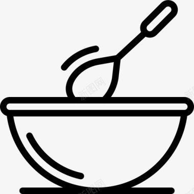 搅拌面团烹饪饮料图标图标