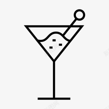 鸡尾酒杯酒精饮料图标图标
