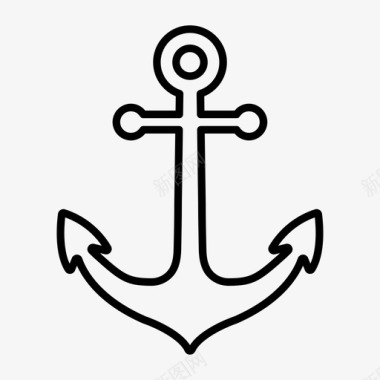 锚航海海军图标图标