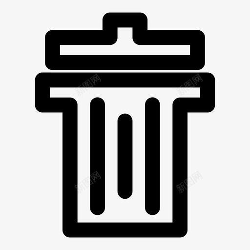 垃圾桶垃圾清除图标svg_新图网 https://ixintu.com 垃圾 垃圾桶 清除