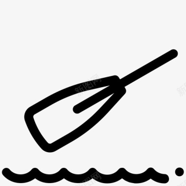 桨漂流船图标图标