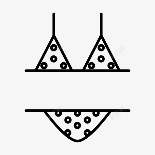 圆点比基尼夏季游泳图标svg_新图网 https://ixintu.com 100icons2017 圆点比基尼 夏季 泳装 游泳