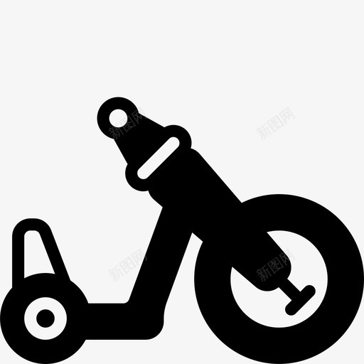 三轮车自行车儿童图标svg_新图网 https://ixintu.com 三轮车 儿童 步行机 玩具 玩具实心 自行车