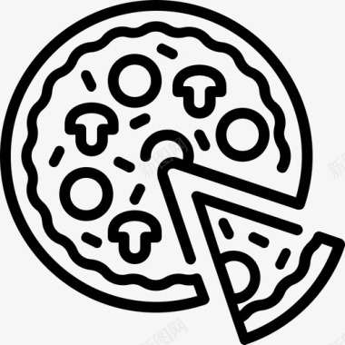 披萨食品披萨片图标图标