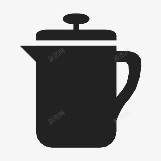 茶壶咖啡饮料图标svg_新图网 https://ixintu.com 咖啡 热的 茶壶 饮料