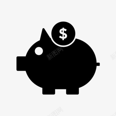 小猪储蓄金融图标图标