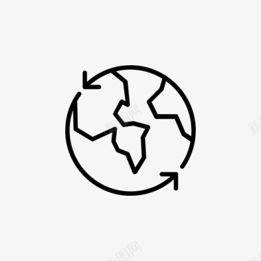 全球贸易箭地球图标图标