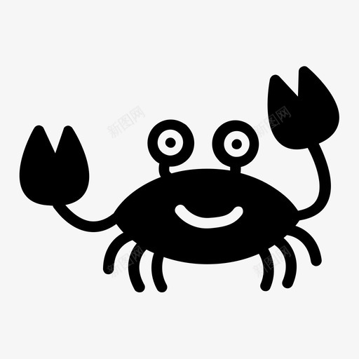 螃蟹海滩龙虾图标svg_新图网 https://ixintu.com 动物 夏天 大海 海洋 海滩 螃蟹 龙虾