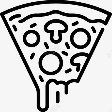披萨被咬食物图标图标